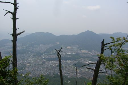 展望岩から武田山と火山